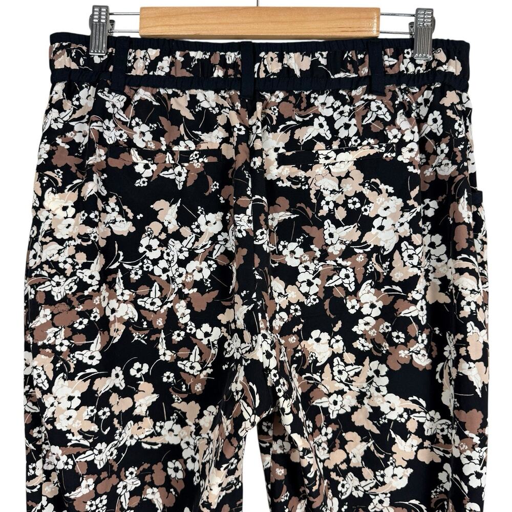 Anthropologie Pants Womens 10 Black Brown Cartonnier Nassella Joggers Trousers - Picture 9 of 14